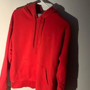 Red champion hoodie